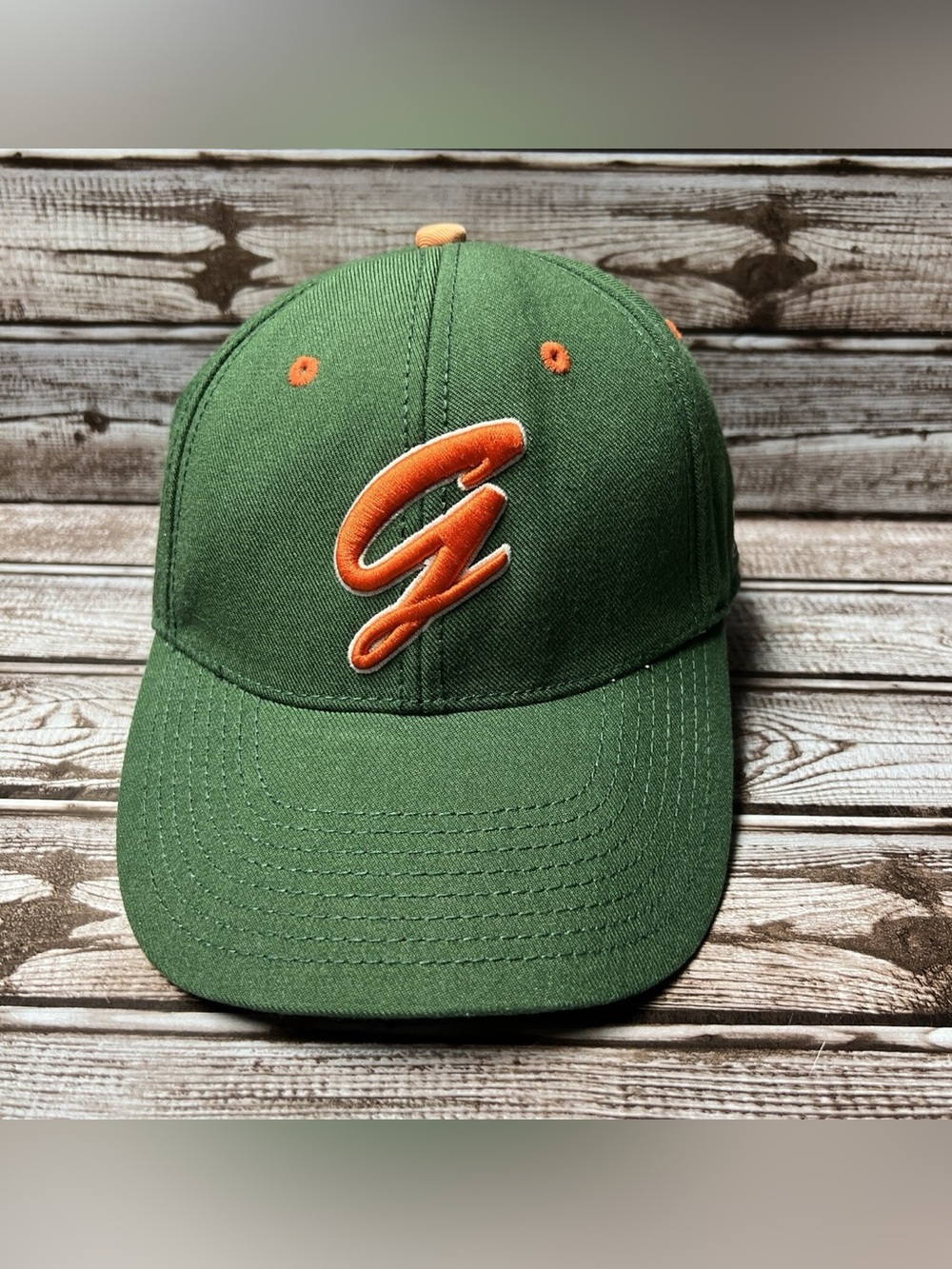 The Game Hat Cap Fitted 7 1/8 Florida Gators Embroidered Logo Green